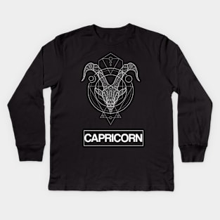 Capricorn Zodiac Constellation Kids Long Sleeve T-Shirt